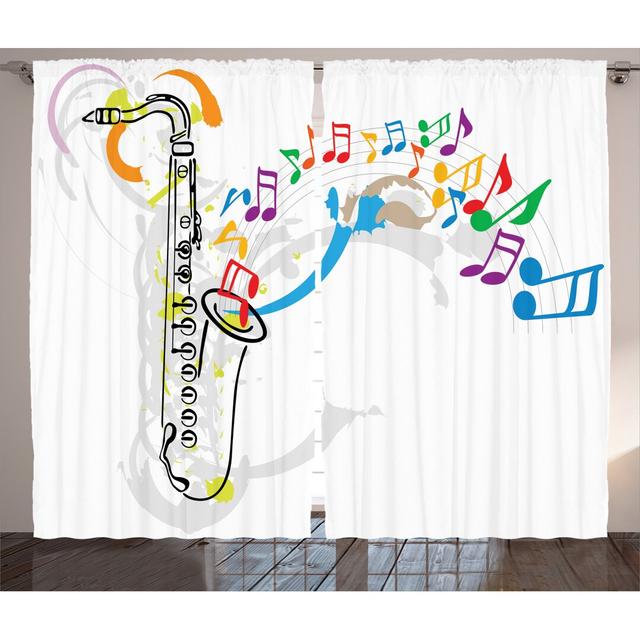 Thermovorhang Jazz, blickdicht East Urban Home Abmessungen je Vorhang: 140 cm B x 225 cm T on Productcaster.