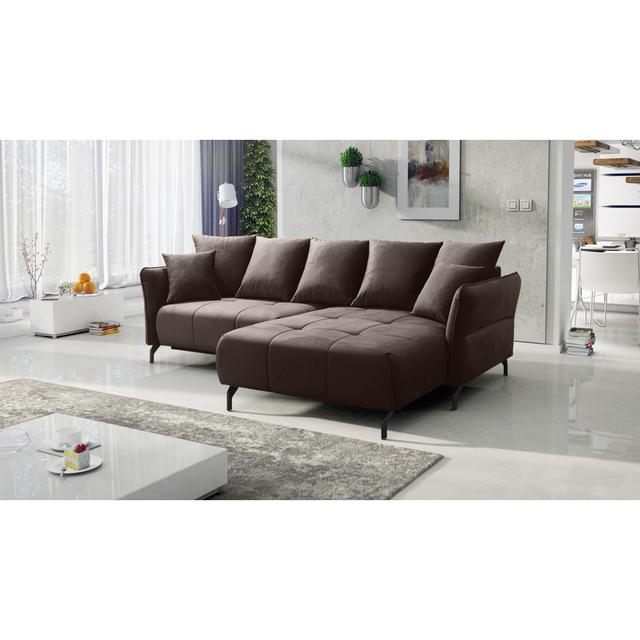 Ecksofa Abdülhamid Brayden Studio Farbe des Polstermöbels: Braun, Orientation: Rechts on Productcaster.