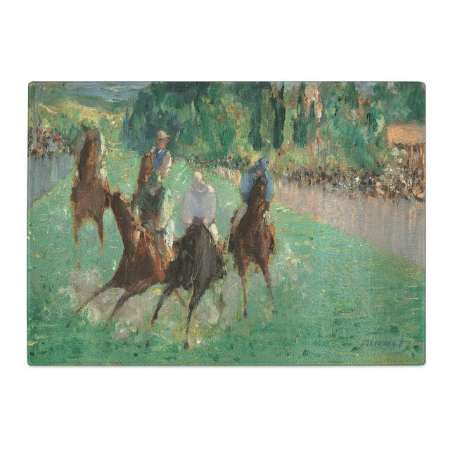 At the Races by Edouard Manet Chopping Board East Urban Home Size: 0.4cm H x 29cm W x 39cm L on Productcaster.