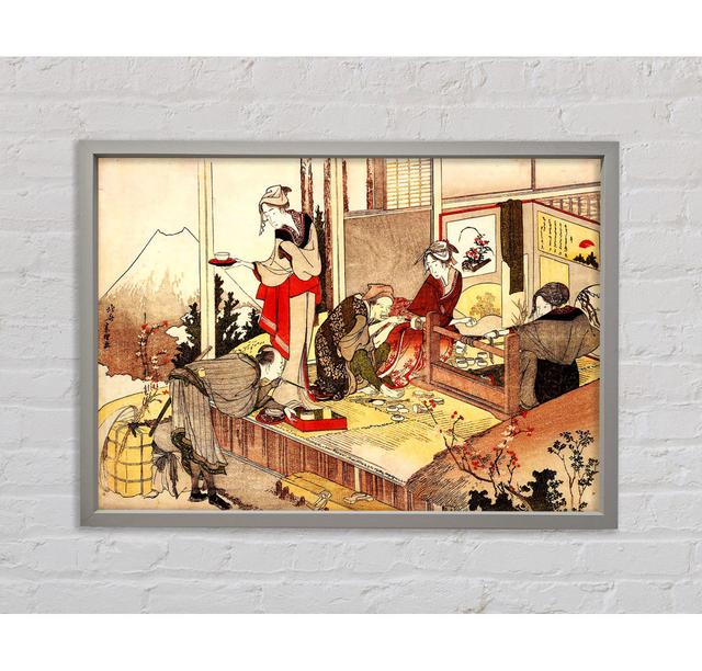 Hokusai The Studio Of Netsuke Framed Print Rosalind Wheeler Size: 100cm H x 141.4cm W on Productcaster.