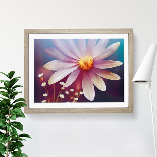 XH1022-377X Adorable Daisy Flower - Single Picture Frame Print 17 Stories Size: 25cm H x 34cm W x 2cm D, Frame Colour: Oak on Productcaster.