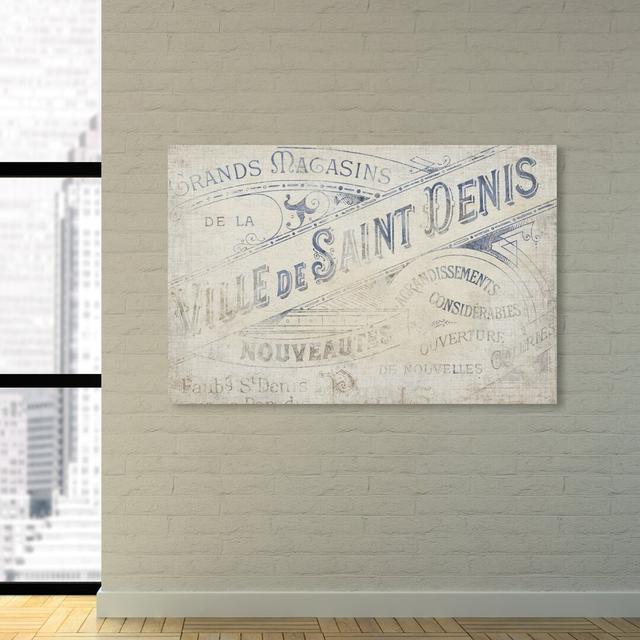 'Ville De Saint Denis' Typography on Wrapped Canvas East Urban Home Size: 50.8 cm H x 76.2 cm W on Productcaster.