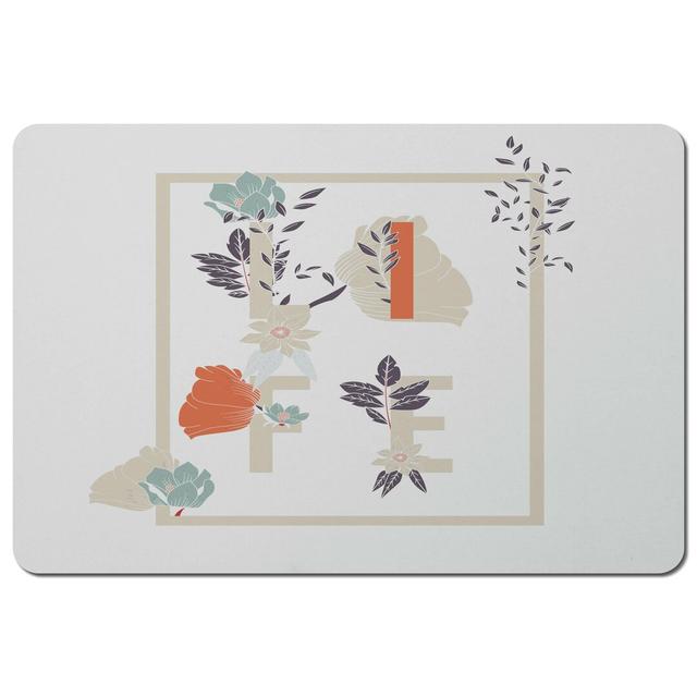 Deontae Life and Flowers Placemat (Set of 4) Rosalind Wheeler on Productcaster.