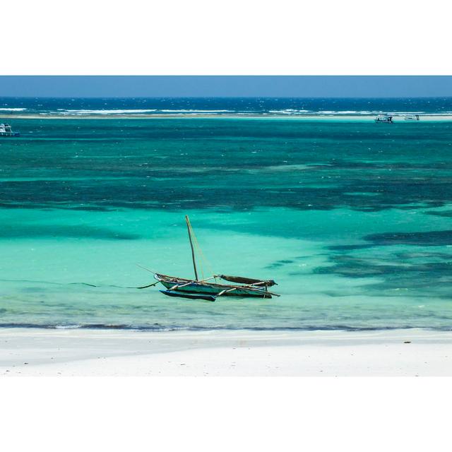 Old Wood Catamaran On Sea by Squashedbox - Wrapped Canvas Print Breakwater Bay Size: 81cm H x 122cm W on Productcaster.