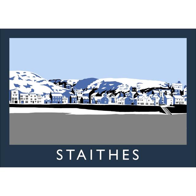 Staithes in Snow by Richard O'Neil - Graphic Art Print on Paper East Urban Home Format: No Frame, Size: 40 cm H x 50 cm W x 1 cm D on Productcaster.