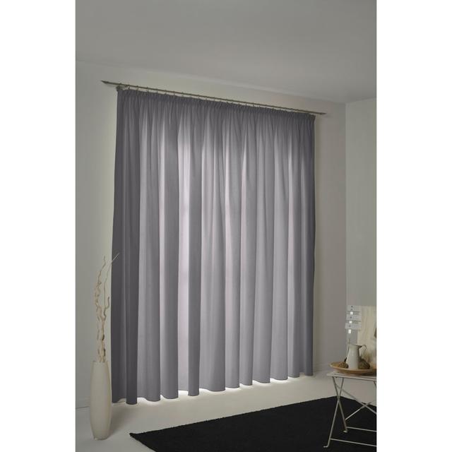 WirthNatur Panel Wirth Panel Size: 132cm Width x 295cm Drop, Curtain Colour: Dark Grey on Productcaster.