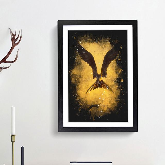 Bird in Flight - Picture Frame Graphic Art Print East Urban Home Size: 33cm H x 24cm W x 2cm D, Frame Option: Black Framed on Productcaster.