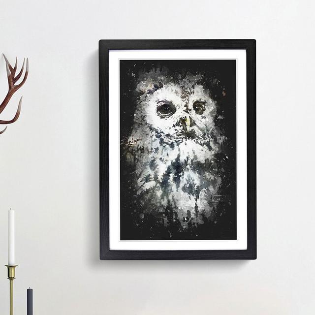 Tawny Owl - Picture Frame Painting Print East Urban Home Frame Option: Black Framed, Size: 45cm H x 33cm W x 2cm D on Productcaster.