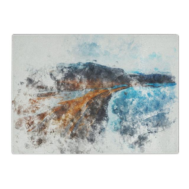 Tempered Glass Black Sand Beach in Iceland Chopping Board East Urban Home Size: 20 cm x 28.5 cm on Productcaster.