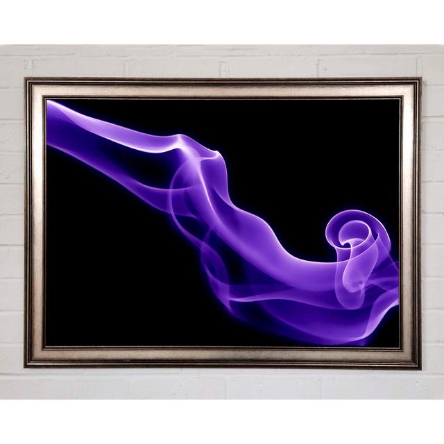 Lilac Purple Smoke Framed Print Ivy Bronx Format: White Framed Canvas, Size: 59.7cm H x 84.1cm W x 10cm D on Productcaster.