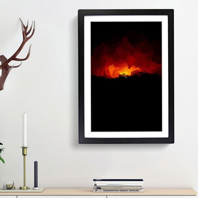 Striking Sunset in Abstract - Picture Frame Graphic Art Print East Urban Home Frame Option: Black Framed, Size: 48cm H x 36cm W x 2cm D on Productcaster.