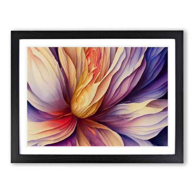 Sensational Flower Abstract - Picture Frame Graphic Art 17 Stories Frame Colour: Black , Size: 25cm H x 34cm W x 2cm D on Productcaster.