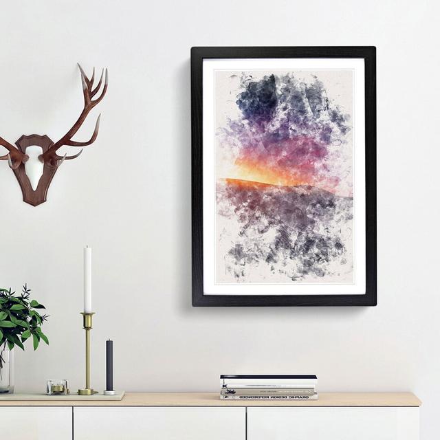 Shooting Star over Spain - Picture Frame Graphic Art Print East Urban Home Size: 45cm H x 33cm W x 2cm D, Frame Option: Black Framed on Productcaster.