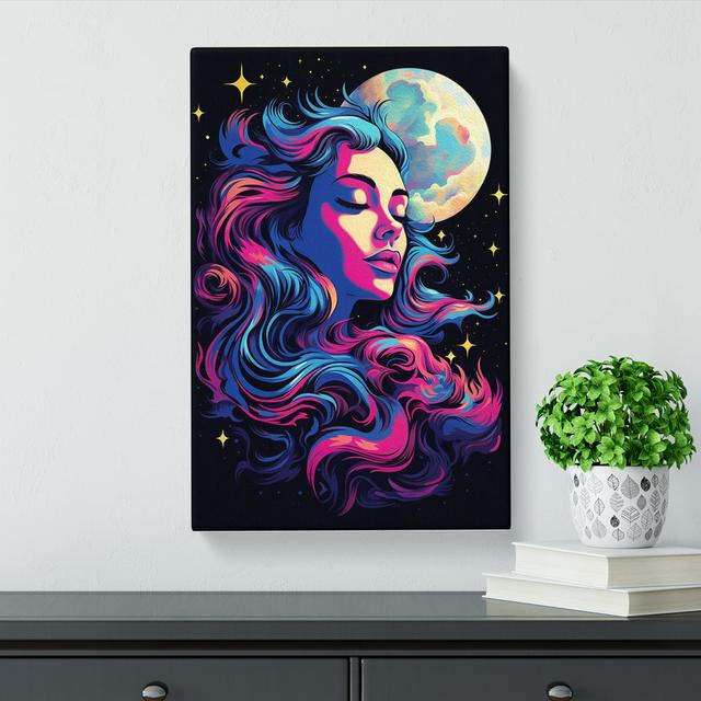 Moon Pop - No Frame Print Marlow Home Co. Size: 76cm H x 50cm W x 3cm D on Productcaster.