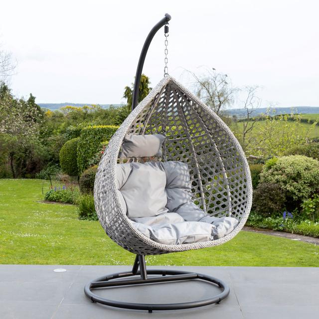 Ulster Egg Chair with Stand World Menagerie Cushion Colour: Light Grey on Productcaster.