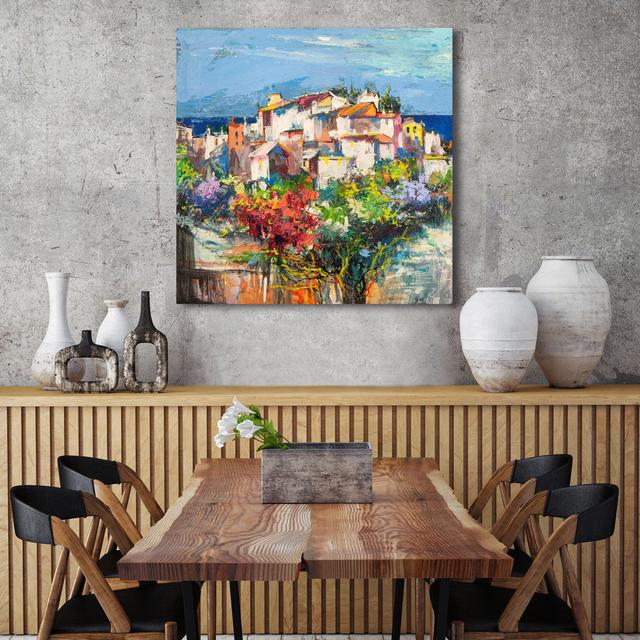 1LR6360 Italian Landscape: Village On The Sea I by Luigi Florio - Wrapped Canvas Print Rosalind Wheeler Size: 70cm H x 70cm W x 4cm D on Productcaster.