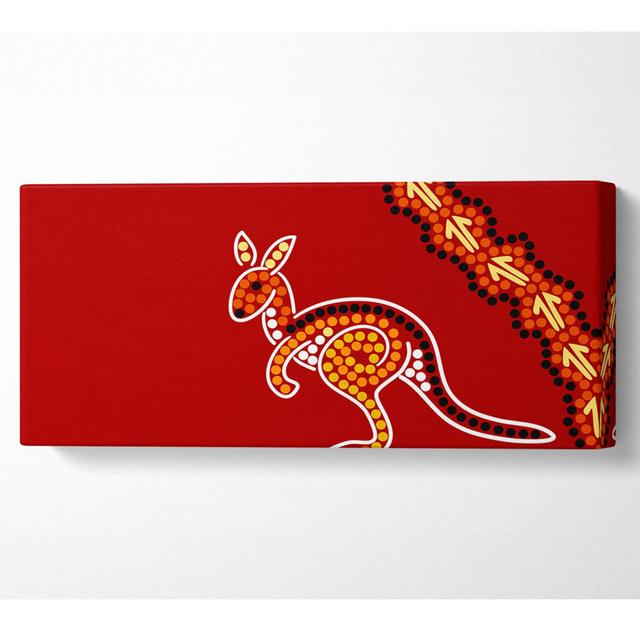 Aboriginal Native Australian Kangaroo - Wrapped Canvas Art Prints Latitude Vive Size: 50.8cm H x 121.9cm W on Productcaster.