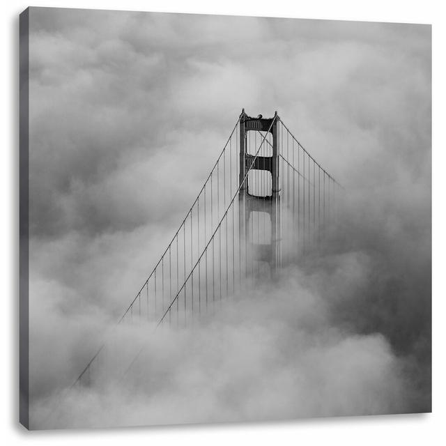 Leinwandbild Golden Gate Bridge über den Wolken East Urban Home Größe: 70 cm H x 70 cm B on Productcaster.