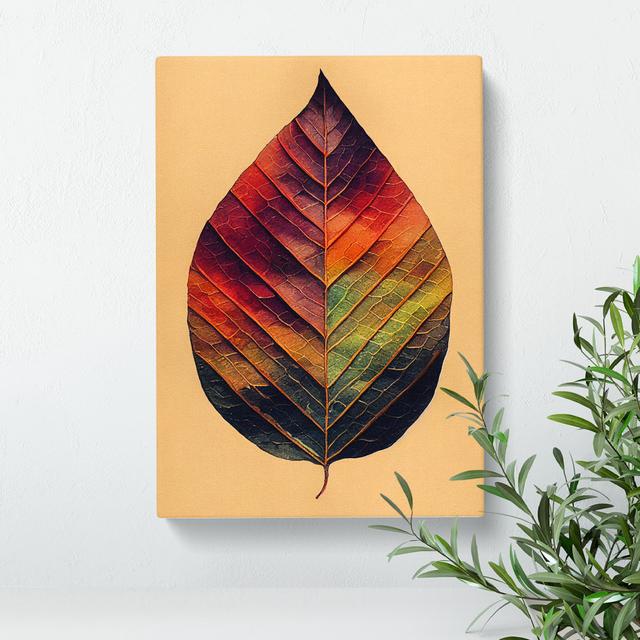 Leaf Painted No.1 - Wrapped Canvas Graphic Art Latitude Run Size: 76cm H x 50cm W x 3cm D on Productcaster.