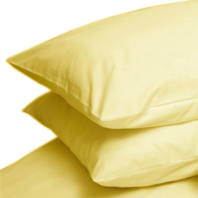 Bukurije 180 Thread Count Plain Cotton Blend Housewife Pillowcase (Set of 2) 17 Stories Colour: Lemon on Productcaster.