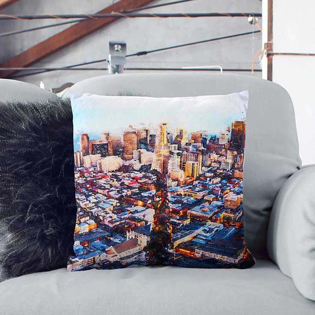 Downtown San Francisco Cushion with Filling East Urban Home Size: 40cm H x 40cm W x 15cm D, Backing Colour: White on Productcaster.