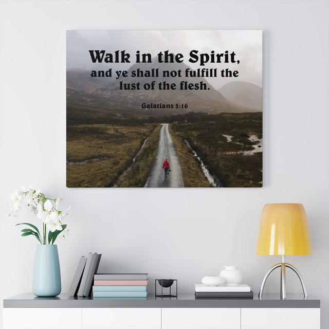 Walk In The Spirit - Wrapped Canvas Print Blue Elephant Size: 46cm H x 61cm W on Productcaster.