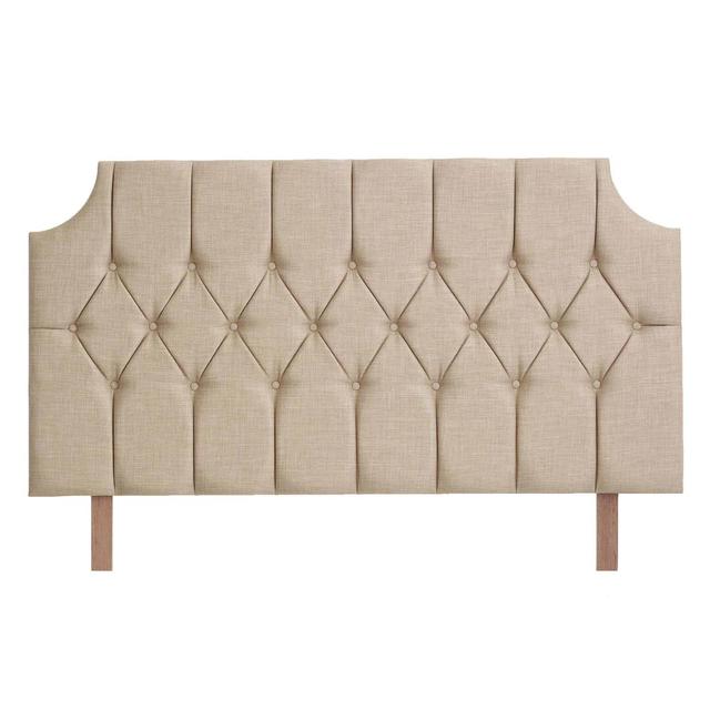 Aimee-Jo Upholstered Headboard 17 Stories Colour: Mink, Size: Double (4'6) on Productcaster.