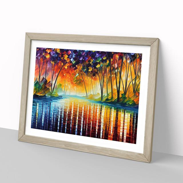 River by the Trees Vol.4 Abstract - Picture Frame Graphic Art Marlow Home Co. Frame Colour: Oak Framed, Size: 25cm H x 34cm W x 2cm D on Productcaster.