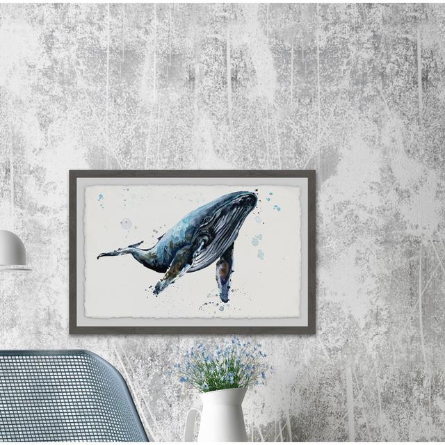 Watercolor Blue Whale - Painting HoneyBee Nursery Size: 61cm H x 91cm W on Productcaster.