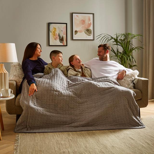 Silentnight Comfort Control Heated Throw Supersoft with 9 Settings Overblanket Silentnight Colour: Grey on Productcaster.