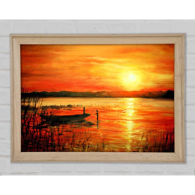 Ruderboot auf den Gewässern des Sonnenuntergangs - Einzelne Bilderrahmen Kunstdrucke Longshore Tides Größe: 29,7 cm H x 42 cm B x 1,5 cm T on Productcaster.