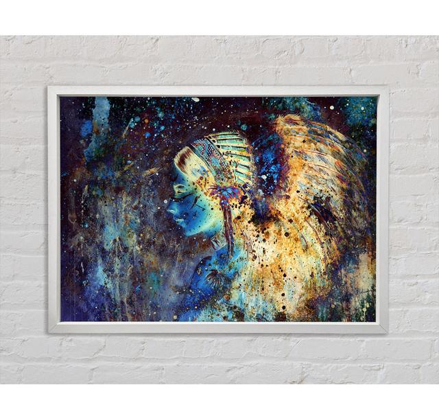 Red Indian Star Night Framed Print Bright Star Size: 100cm H x 141.4cm W on Productcaster.