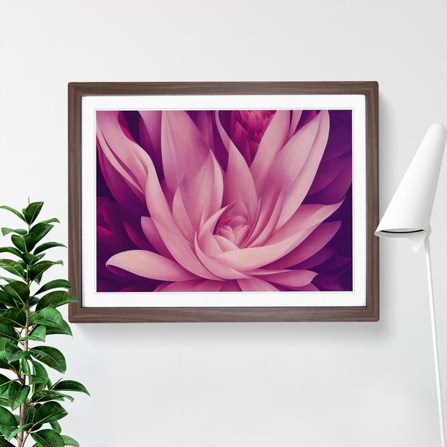 Beautiful Modern Flower - Single Picture Frame Print 17 Stories Size: 25cm H x 34cm W x 2cm D, Frame Colour: Walnut Framed on Productcaster.