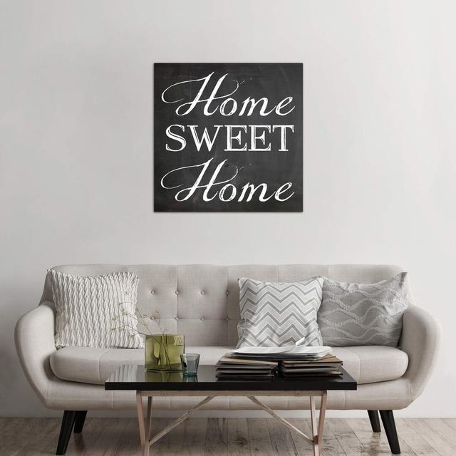 Home' Textual Art Print on Canvas August Grove Size: 66.04cm H x 66.04cm W x 1.91cm D, Format: Wrapped Canvas on Productcaster.