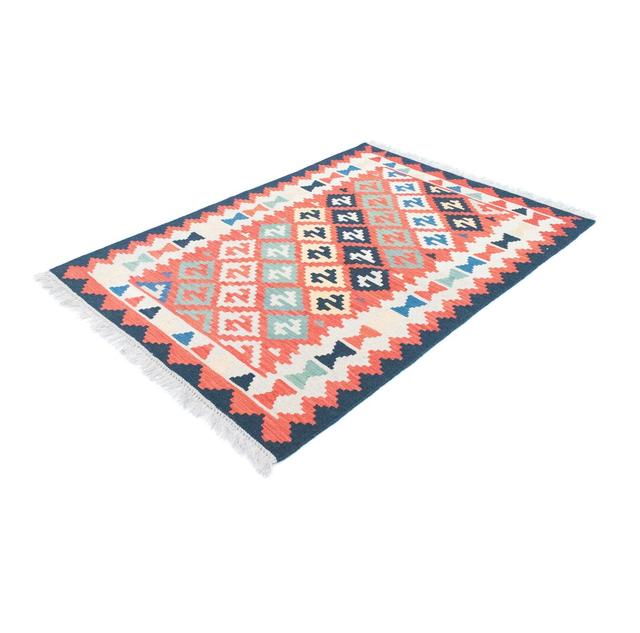 Kiah Oriental Handmade Hand Loomed Rectangle: 149' X 104' Orange Area Rug Bloomsbury Market on Productcaster.