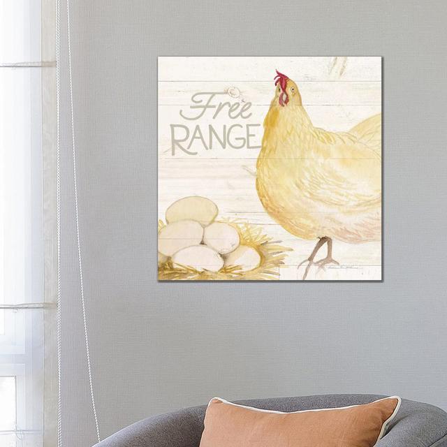 Life On The Farm: Chicken IV by Kathleen Parr Mckenna - Wrapped Canvas Graphic Art Brambly Cottage Size: 66.04cm H x 66.04cm W x 1.91cm D on Productcaster.