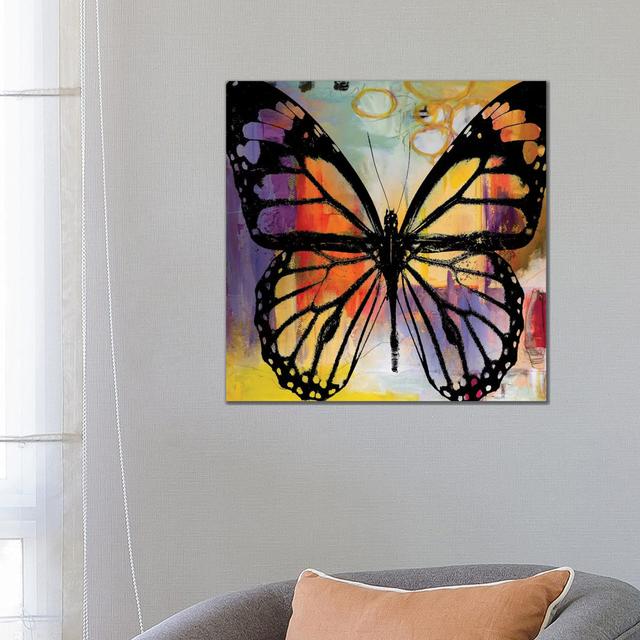 Butterfly III by Micha Baker - Wrapped Canvas Painting Brambly Cottage Size: 66.04cm H x 66.04cm W x 1.905cm D on Productcaster.