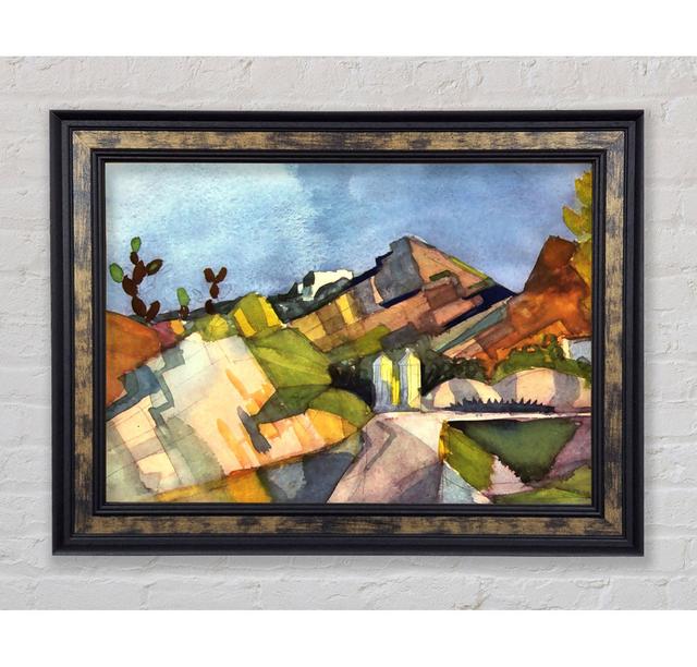 August Macke Rocky Landscape - Single Picture Frame Art Prints Bright Star Size: 29.7cm H x 42 cm W x 8cm D on Productcaster.