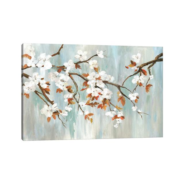 Golden Blooms I by Asia Jensen - Wrapped Canvas Painting ClassicLiving Size: 66.04cm H x 101.6cm W x 3.81cm D on Productcaster.