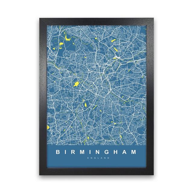 Birmingham II -Wrapped Graphic Art Print on Canvas Borough Wharf Size: 63cm H x 46cm W x 3cm D, Format: Black Paper on Productcaster.