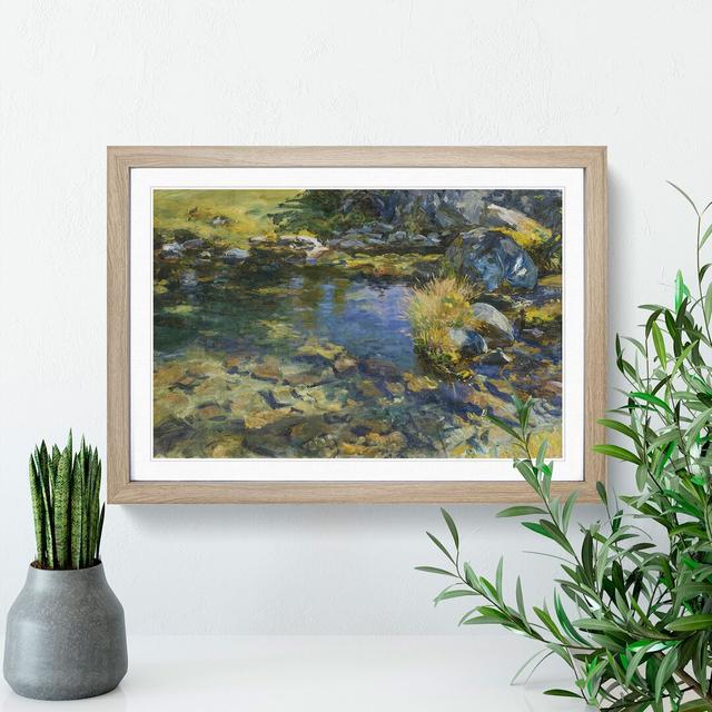 Alpine Pool by John Singer Sargent - Picture Frame Graphic Art East Urban Home Frame Option: Oak Framed, Size: 36cm H x 48cm W x 2cm D on Productcaster.