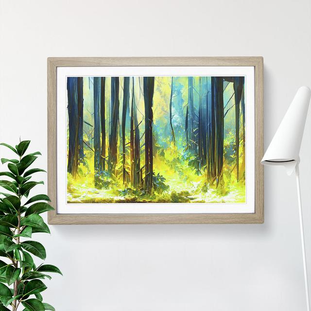 Forest In Abstract Vol.6 - Single Picture Frame Print Alpen Home Frame Colour: Oak, Size: 25cm H x 34cm W x 2cm D on Productcaster.