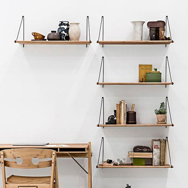 Shaun Bamboo Solid Wood Floating Shelf Isabelline on Productcaster.