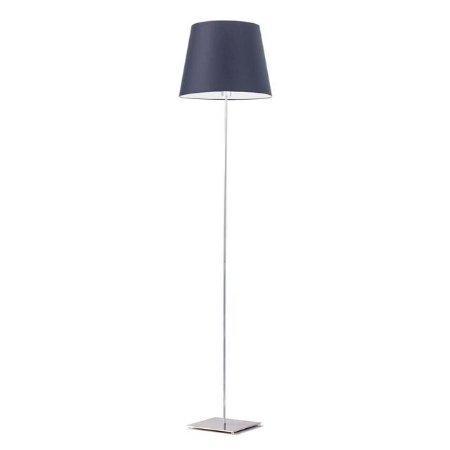 162,5 cm Stehlampe Asauni 17 Stories Schirmfarbe: Navyblau, Gestellausführung: Chrom on Productcaster.