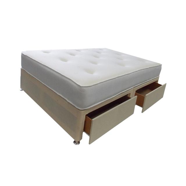 Foam Divan Bed 17 Stories Storage: 2 Drawers, Size: Single (3') on Productcaster.