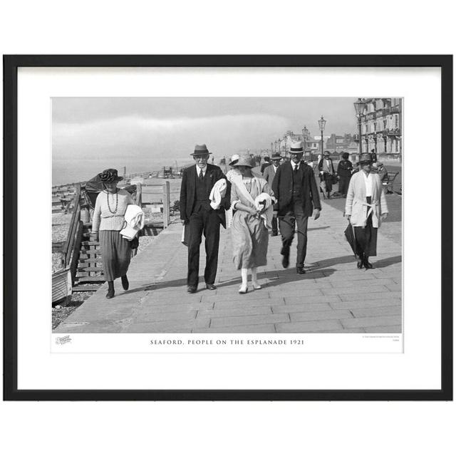 Seaford, People On The Esplanade 1921 by Francis Frith - Single Picture Frame Print The Francis Frith Collection Size: 40cm H x 50cm W x 2.3cm D on Productcaster.