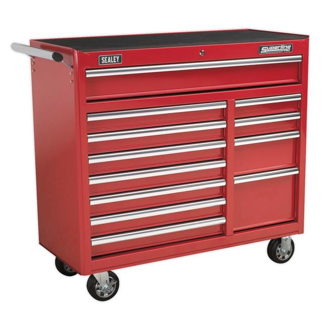 Metal Single Storage Cabinet ( 100.5cm H x 105cm W x 46.5cm D) Sealey Finish: Red on Productcaster.