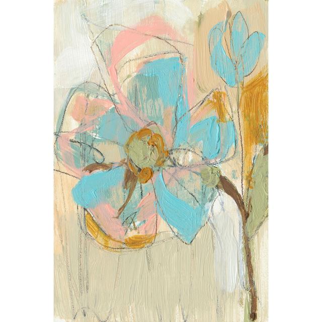 Impasto Flower II by Jennifer Goldberger - Wrapped Canvas Art Prints Rosalind Wheeler Size: 91cm H x 61cm W x 3.8cm D on Productcaster.