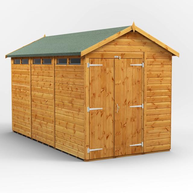 Apex 6.3 ft. W x 12.6 ft. D Solid Wood Shiplap Steep Slope Garden Shed POWERSHEDS on Productcaster.