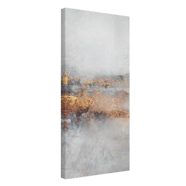 Elisabeth Fredriksson - Gold - Wrapped Canvas Graphic Art Canora Grey Size: 80cm H x 40cm W, Format: 260g/m² canvas, Colour: White on Productcaster.